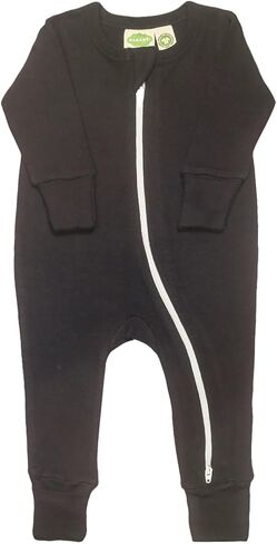 PARADE Organic Essentials '2-Way' Zip Romper - Long Sleeve Ocean 6-12M with Mitts in Kuwait