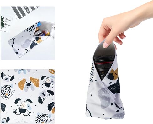 BEIYANG Camera Protective Wrap, 22x22 Inch Lens Protector Wrapper, Magic Self-Adhesive Cloth for Camera/Lens/Phone/DSLR/Laptop/Accessories, Anti Scratch Equipment Wrap Storage Pouch in Kuwait