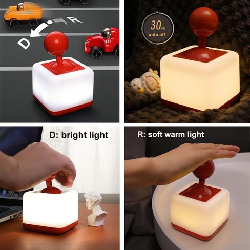 Fun Night Light - Cute Birthday Cake Night Lamp USB Rechargeable, Auto-Off Nursery Bedside Sleep Lamp 2 Brightness Levels, Women Girls Boys Teens Friends Christmas Anniversary Birthday Gifts in Kuwait