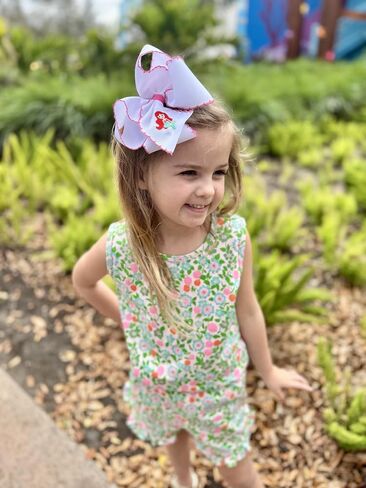 Wee Ones Girls' Country Club-Inspired Grosgrain Print Hair Bows on WeeStay Hair Clip, Handmade, Medium, Golf Cart in Kuwait