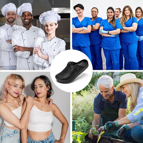 Arch Support Clogs Comfortable Mules, Non Slip Work Shoes for Nurse Chef Garden, Slip-On Cushion Slippers Sandals for Women Men in Saudi Arabia