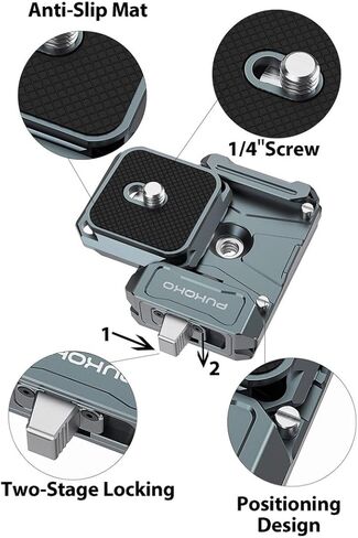 Camera Quick Release Plate w 1/4" to 3/8" Screw Thread Quick Release Camera Mount Tripod Mount Adapter for Stabilizers Heads Tripods etc in Kuwait