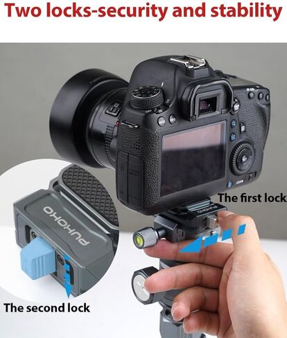 Camera Quick Release Plate w 1/4" to 3/8" Screw Thread Quick Release Camera Mount Tripod Mount Adapter for Stabilizers Heads Tripods etc in Kuwait