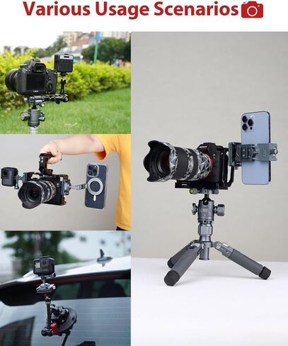 Camera Quick Release Plate w 1/4" to 3/8" Screw Thread Quick Release Camera Mount Tripod Mount Adapter for Stabilizers Heads Tripods etc in Kuwait