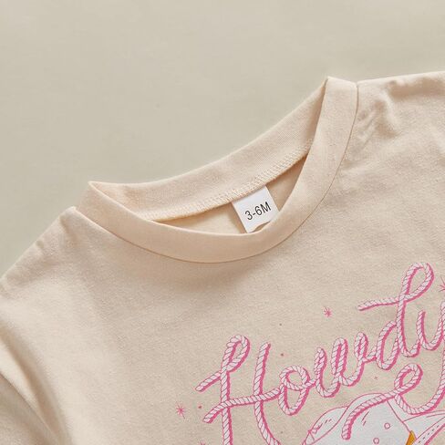 FIOMVA Western Baby Girl Clothes Summer Newborn Cowgirl Short Sleeve Romper Infant Highland Cow Bodysuit Toddler Outfit in Kuwait