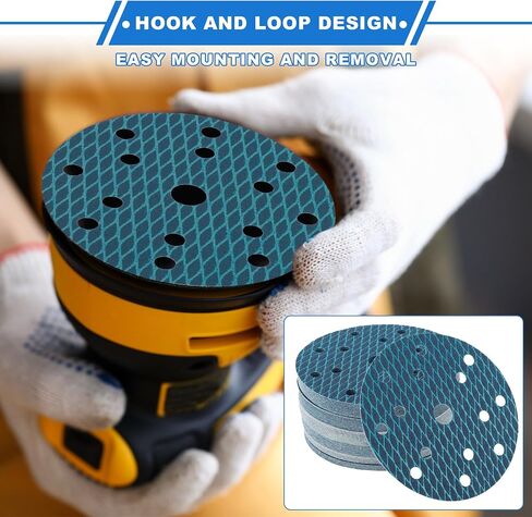 50 Pcs Sanding Discs, 6 Inch 15 Hole 400 Grit Hook and Loop Sandpaper Universal for Metal, Automotive Repair Durability and Flexibility Aluminum Oxide Paper Blue in Saudi Arabia
