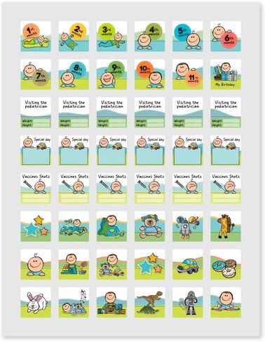 "My First Year" Baby Calendar with Stickers – Track and Cherish Every Milestone! (Baby Girl) in Kuwait
