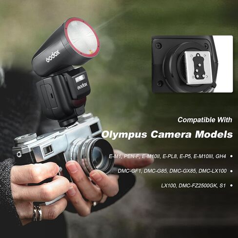 godox v1 pro n flash لكاميرا nikon مع فلاش خارجي su-1 2980mah 76w بطارية TTL 1/8000S HSS 1.3S وقت إعادة التدوير 2.4G اللاسلكي HSS 500 وميض الطاقة الكامل (V1Pro-N ، فلاش) in Kuwait