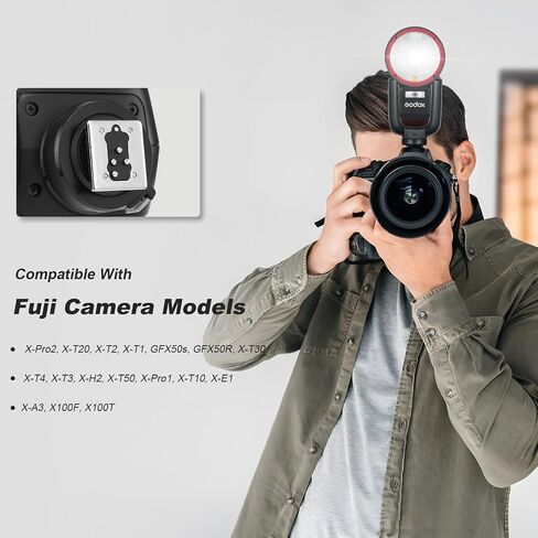 godox v1 pro n flash لكاميرا nikon مع فلاش خارجي su-1 2980mah 76w بطارية TTL 1/8000S HSS 1.3S وقت إعادة التدوير 2.4G اللاسلكي HSS 500 وميض الطاقة الكامل (V1Pro-N ، فلاش) in Kuwait