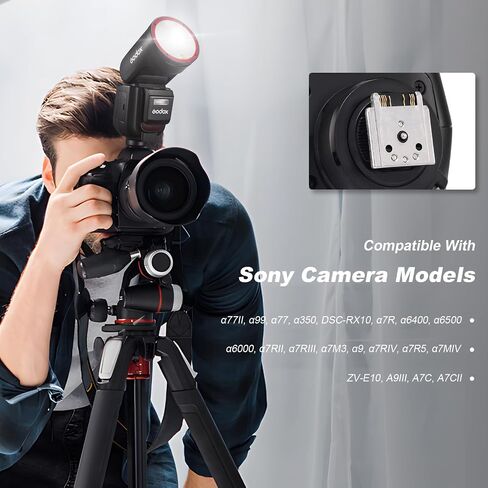 godox v1 pro n flash لكاميرا nikon مع فلاش خارجي su-1 2980mah 76w بطارية TTL 1/8000S HSS 1.3S وقت إعادة التدوير 2.4G اللاسلكي HSS 500 وميض الطاقة الكامل (V1Pro-N ، فلاش) in Kuwait