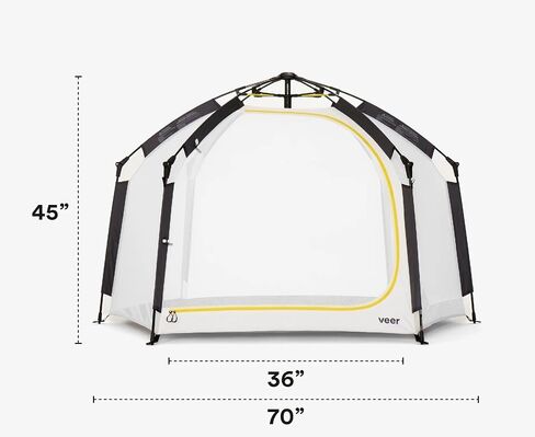 Veer Basecamp | JPMA Certified Portable Pop Up Play Yard/Play Pen for Babies, Toddlers and Kids | Indoor and Outdoor Use | Shade Canopy | Keeps Bugs Out | Playard Safety Certified in Kuwait