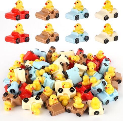 482pcs البط الصغير ، البط اللطيف في سيارة راتنجات مصغرة ، بطة صغيرة صغيرة بطة صغيرة لمكتب حديقة المنزل ديكور الحفلات (الوردي ، البرتقالي ، الأخضر ، الأزرق) in Kuwait