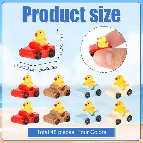 482pcs البط الصغير ، البط اللطيف في سيارة راتنجات مصغرة ، بطة صغيرة صغيرة بطة صغيرة لمكتب حديقة المنزل ديكور الحفلات (الوردي ، البرتقالي ، الأخضر ، الأزرق) in Kuwait