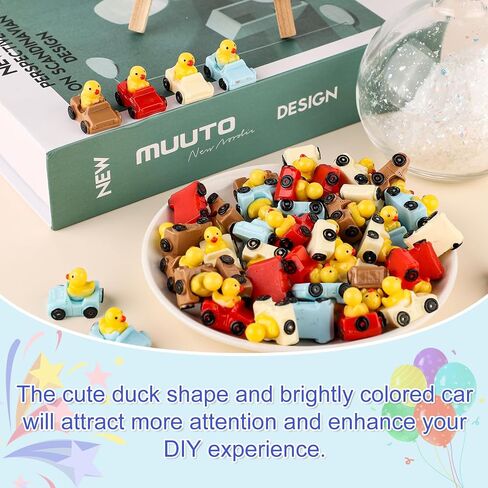 482pcs البط الصغير ، البط اللطيف في سيارة راتنجات مصغرة ، بطة صغيرة صغيرة بطة صغيرة لمكتب حديقة المنزل ديكور الحفلات (الوردي ، البرتقالي ، الأخضر ، الأزرق) in Kuwait