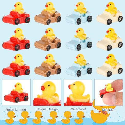 482pcs البط الصغير ، البط اللطيف في سيارة راتنجات مصغرة ، بطة صغيرة صغيرة بطة صغيرة لمكتب حديقة المنزل ديكور الحفلات (الوردي ، البرتقالي ، الأخضر ، الأزرق) in Kuwait