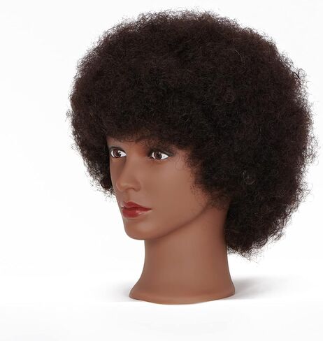 Hairingrid Darnequin Head 14 "100 ٪ Haw Real Hair Hairdressoler Commetology Donnequin Manikin Head Hair and Her Clamp Hair (14 inch) in Kuwait