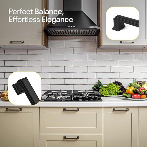 5 Inch Hole to Hole - White Drawer Pulls - 4 Pack - Drawer Handles - White Kitchen Cabinet Handles - Handles for Cabinets - White Cabinet Pulls - Kitchen Cabinet Hardware in Kuwait