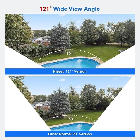 Hiseeu 330 ° View 4K 8MP POE PTZ Camera Camera Outdoor ، Cameras Home Security ، Audio ، Way ، Spotlight and Sound Alarm ، Color Light Vision ، Human and Human Copture ، Access Access in Kuwait