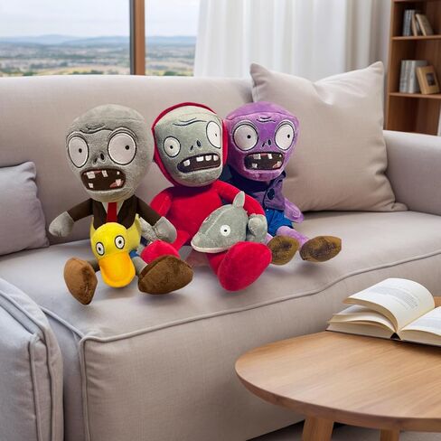 Dyharnsty 4Pcs Plants vs Zombies Plush Toys Peashooter Soft Figure Doll, Plants vs Zombies Toys PVZ Plush Plants 1 2 Set in Saudi Arabia