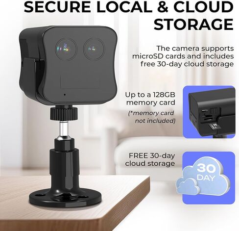 Mini V9 Security Camera Wireless Indoor, WiFi Home Surveillance Cam Portable with Phone App, 2K Live Video, 180 Day Standby Battery, Auto Night Vision, Dual Lens, 6X Hybrid Zoom, AI Human Detection in Saudi Arabia