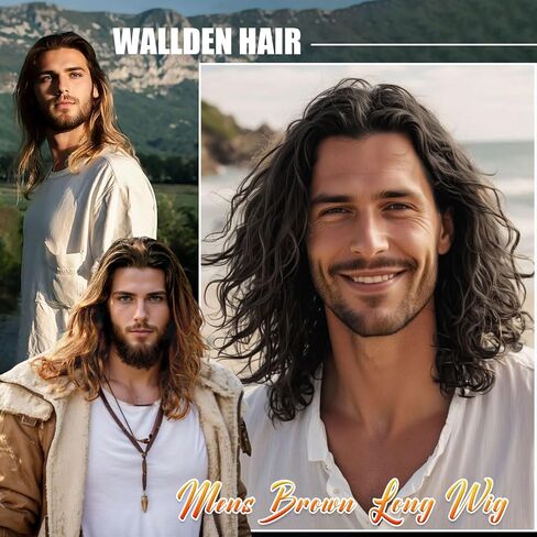 80s Rocker Wig for Men and Women Mullet Wig Black Long Curly Heavy Metal Funny Wig for Singer Costume Cosplay Halloween 70s Retro Party Hippies Karaoke in Saudi Arabia