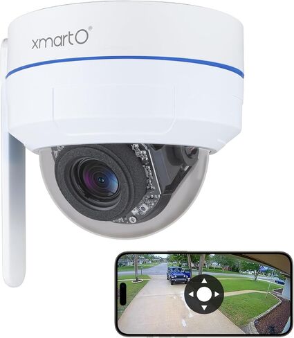 Xmarto [2-pack AI Tracking Dome Cam] 2K HD Metal Dome PTZ Wireless Security Camera مع تتبع تلقائي ، وصوت ثنائي الاتجاه والرؤية الليلية (كاميرا واي فاي مستقلة ، DPM3034-Q2) in Kuwait