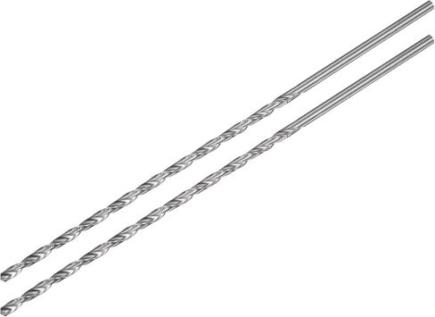 uxcell HSS(High Speed Steel) Straight Shank Jobber Twist Drill Bit 3mm Drill Diameter Extension 160mm Length for Hardened Metal Woodwork Plastic aluminum alloy 2 Pcs in Saudi Arabia