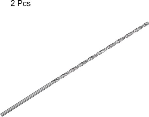 uxcell HSS(High Speed Steel) Straight Shank Jobber Twist Drill Bit 3mm Drill Diameter Extension 160mm Length for Hardened Metal Woodwork Plastic aluminum alloy 2 Pcs in Saudi Arabia