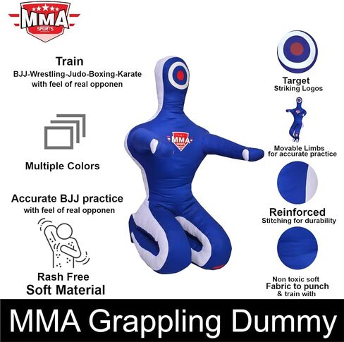 Brazilian Jiu Jitsu Judo Karate Throwing Boxing Dummy Mixed Martial Art Wrestling Practice Dummies(Sitting 5 FT / 60 in) - UNFILLED in Saudi Arabia