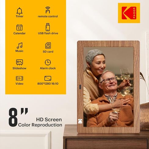 KODAK 10.1 Inch WiFi Digital Picture Frame,1280x800 HD IPS Touch Screen, Electronic Smart Photo Frame with 32 GB Memory, Auto-Rotate, Instantly Share Photos/Videos Anywhere in Kuwait