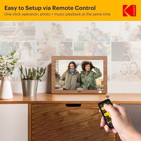 KODAK 10.1 Inch WiFi Digital Picture Frame,1280x800 HD IPS Touch Screen, Electronic Smart Photo Frame with 32 GB Memory, Auto-Rotate, Instantly Share Photos/Videos Anywhere in Kuwait