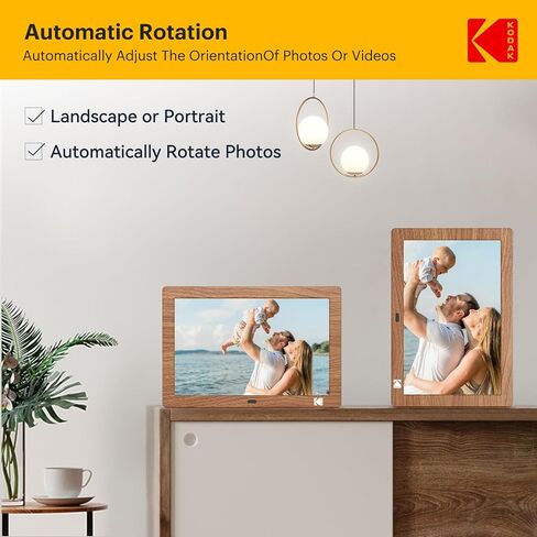 KODAK 10.1 Inch WiFi Digital Picture Frame,1280x800 HD IPS Touch Screen, Electronic Smart Photo Frame with 32 GB Memory, Auto-Rotate, Instantly Share Photos/Videos Anywhere in Kuwait