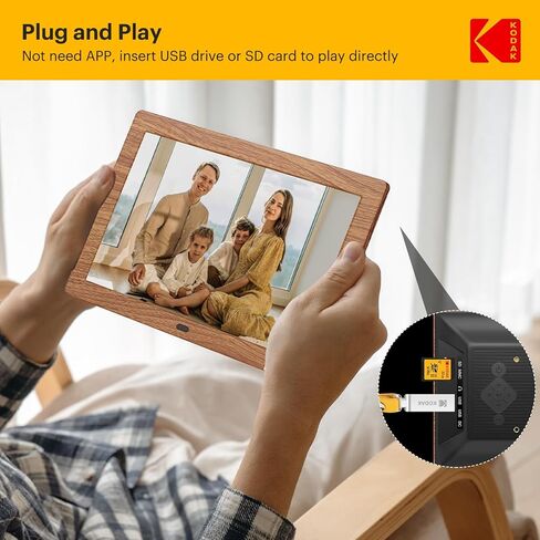 KODAK 10.1 Inch WiFi Digital Picture Frame,1280x800 HD IPS Touch Screen, Electronic Smart Photo Frame with 32 GB Memory, Auto-Rotate, Instantly Share Photos/Videos Anywhere in Kuwait