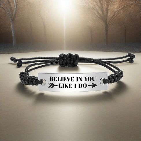 Inspirational Mantra Bracelet Jewelry Adjustable Friendship Bangle Bracelet in Kuwait
