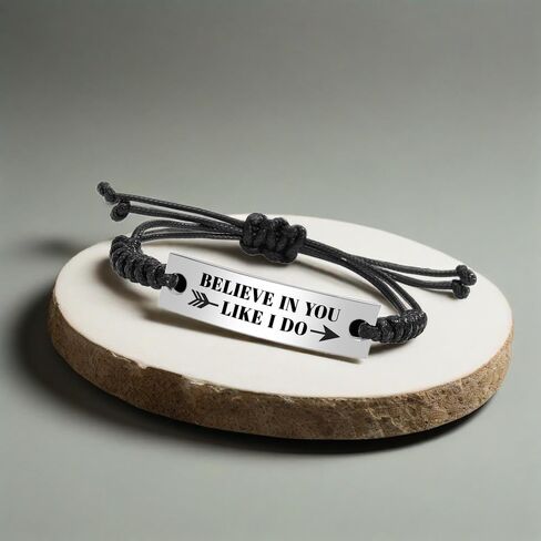 Inspirational Mantra Bracelet Jewelry Adjustable Friendship Bangle Bracelet in Kuwait