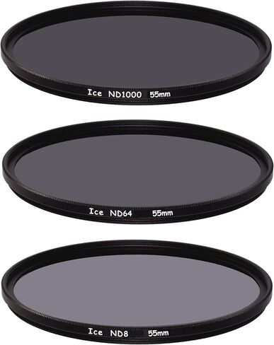 ICE 49mm Slim ND Filter Set ND1000 ND64 ND8 Neutral Density 43 10, 6, 3 Stop Optical Glass in Saudi Arabia