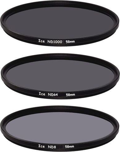 ICE 49mm Slim ND Filter Set ND1000 ND64 ND8 Neutral Density 43 10, 6, 3 Stop Optical Glass in Saudi Arabia