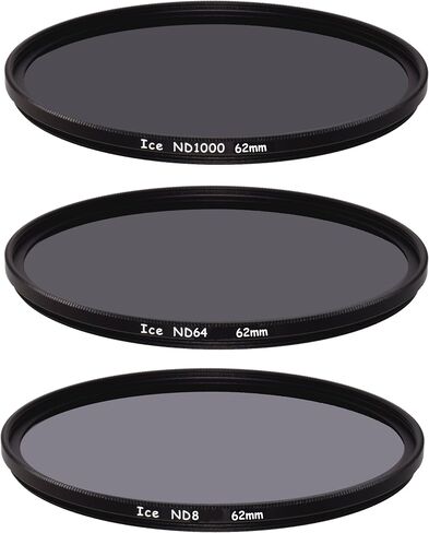 ICE 49mm Slim ND Filter Set ND1000 ND64 ND8 Neutral Density 43 10, 6, 3 Stop Optical Glass in Saudi Arabia