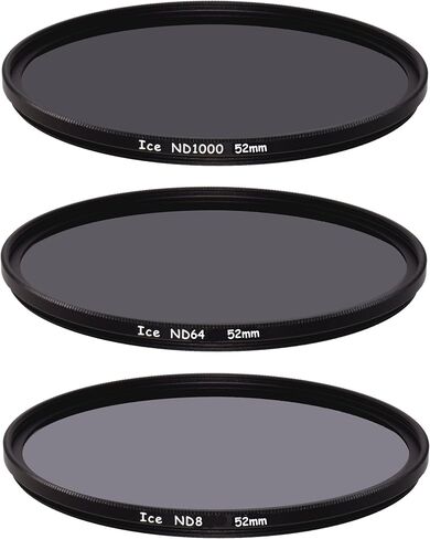 ICE 49mm Slim ND Filter Set ND1000 ND64 ND8 Neutral Density 43 10, 6, 3 Stop Optical Glass in Saudi Arabia