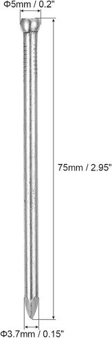 uxcell Finishing Nails 80pcs 100mm 4 Inch Hand-Drive Hardware Carbon Steel Nail Lost Head Nail in Kuwait