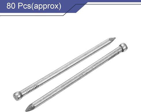 uxcell Finishing Nails 80pcs 100mm 4 Inch Hand-Drive Hardware Carbon Steel Nail Lost Head Nail in Kuwait