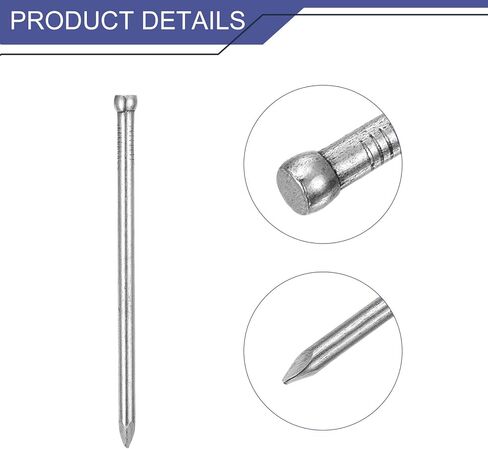 uxcell Finishing Nails 80pcs 100mm 4 Inch Hand-Drive Hardware Carbon Steel Nail Lost Head Nail in Kuwait