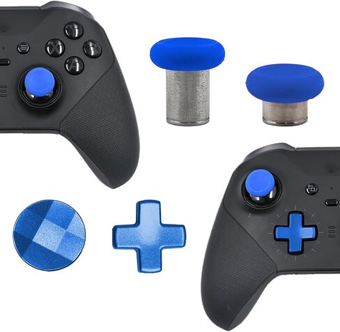 13Pcs Elite Controller Metal Thumbsticks Replacement for Xbox Elite Series 2, Joysticks Accessories for Xbox Elite 2, Elite Series 2 Core Controller Thumbsticks, Paddles, D-Pads, Tool (Black) in Saudi Arabia