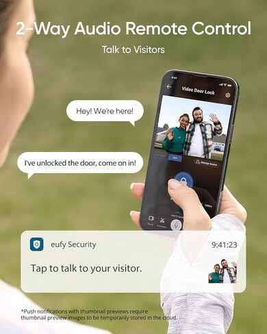 Eufy Video Smart Lock S330 ، 3-in-1 Camera+Doorbell+Photeprint Lock بدون مفتاح دخول ، و Wi-Fi Deadbolt للباب الأمامي ، والتحكم عن بُعد في التطبيق ، ولا توجد رسوم شهرية ، وبطاقة SD مطلوبة ، و Chime المشمولة in Kuwait