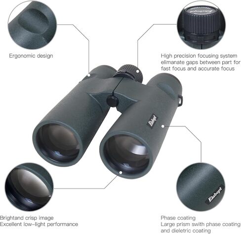 مناظير مضغوطة 8 × 32 مكونة للبالغين-المنشورات BAK4 عالية الطاقة ، والطلاء الأبيض الماس ، ومقاوم للماء ومضاد ، ومطاط مدرعة-مثالية لمشاهدة الطيور ، والصيد ، والسفر ، والرياضة الخارجية in Kuwait