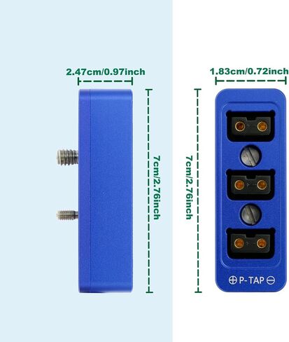 Alvin’s Cables D-tap Splitter P-Tap HUB Cable Dtap Male to Three Port D tap Female Splitter Cable with Screw Threads for ARRI RED Z CAM Cameras TILTA Steadicam IDX V-Mount Battery in Kuwait