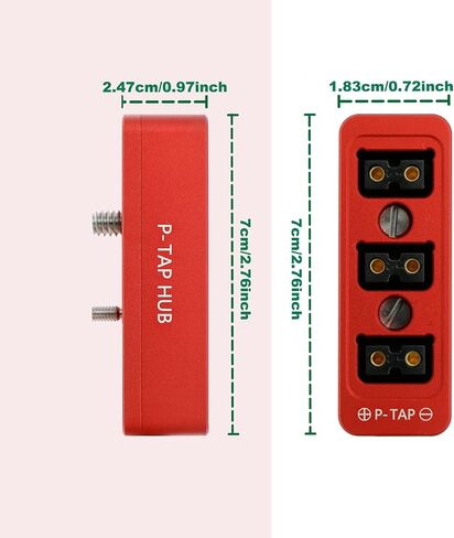Alvin’s Cables D-tap Splitter P-Tap HUB Cable Dtap Male to Three Port D tap Female Splitter Cable with Screw Threads for ARRI RED Z CAM Cameras TILTA Steadicam IDX V-Mount Battery in Kuwait