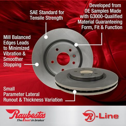 دوار فرامل القرص الأمامي البديل R-Line من Raybestos - لموديلات بونتياك وسيون وتويوتا (96934R) in Saudi Arabia