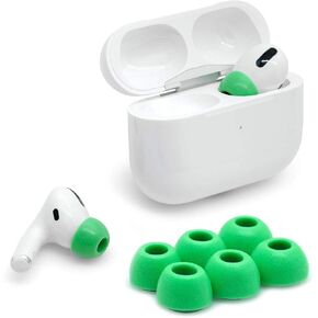 Eartune Fidelity UF-A Premium Memory Foam Tips for AirPods Pro (1st Gen & 2nd Gen) - Fits in Charging Case, Stays in Your Ears, Superb Sound Isolation, and Built-in Waxguard - Medium, [Orange]