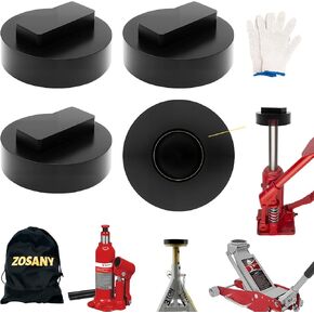4PCS Pinch Weld Jack Pad, Floor Jack Pad Adapter for BMW and Mini, BMW Jack Pad Adapter Slotted Frame Rail Pinch welds Protector for Floor Jack, Puck BMW Jack Stand Adapter with Storage Bag